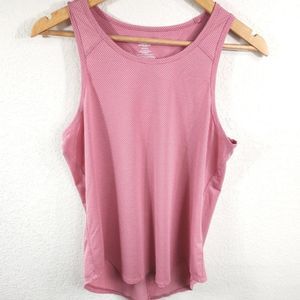 Athletic Works Womens Sports Keyhole Back Sleeveless Tank Top Pink Size S (4-6)